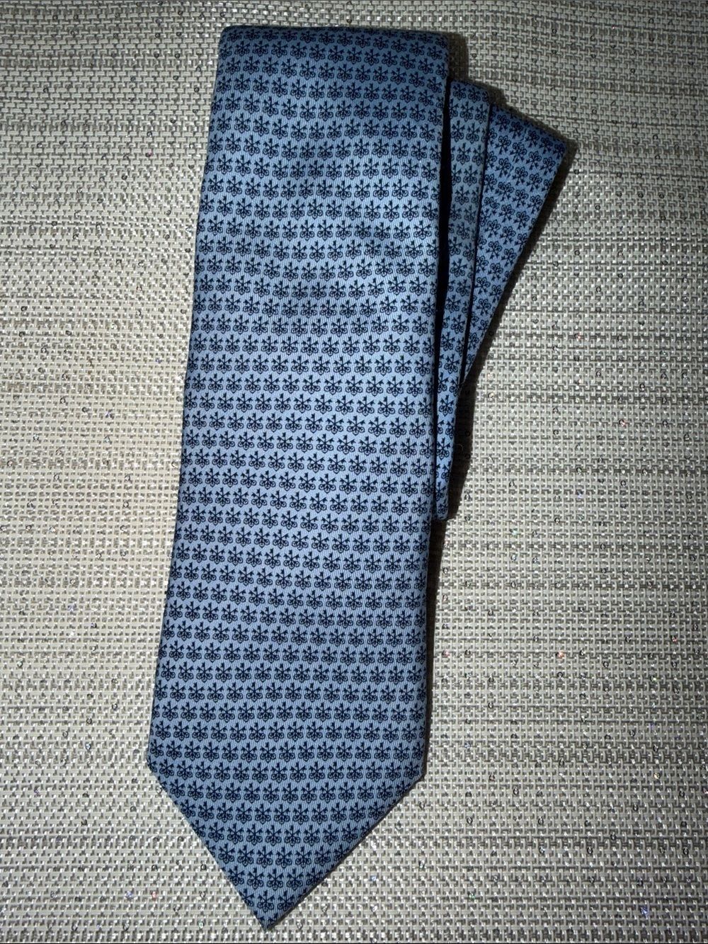 Vineyard Vines x UBS Sky Blue Navy UBS Logo Custom Silk Tie